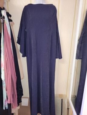 Elegant Navy Sparkle Maxi Dress - Women